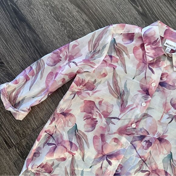 Bailey 44 Sheer Floral Button Down - Picture 3 of 10